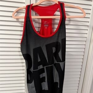 Nike Red and Black Dri-FIT Athletic Tank
